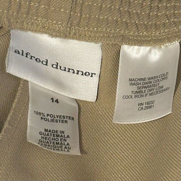 Alfred Dunner Outfit Animal Print Top & Pull on Tan Pants Size 14 *READ* - Picture 8 of 10